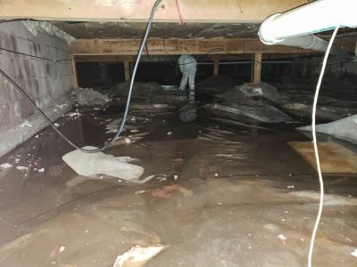 Damaged Wall and Flooring